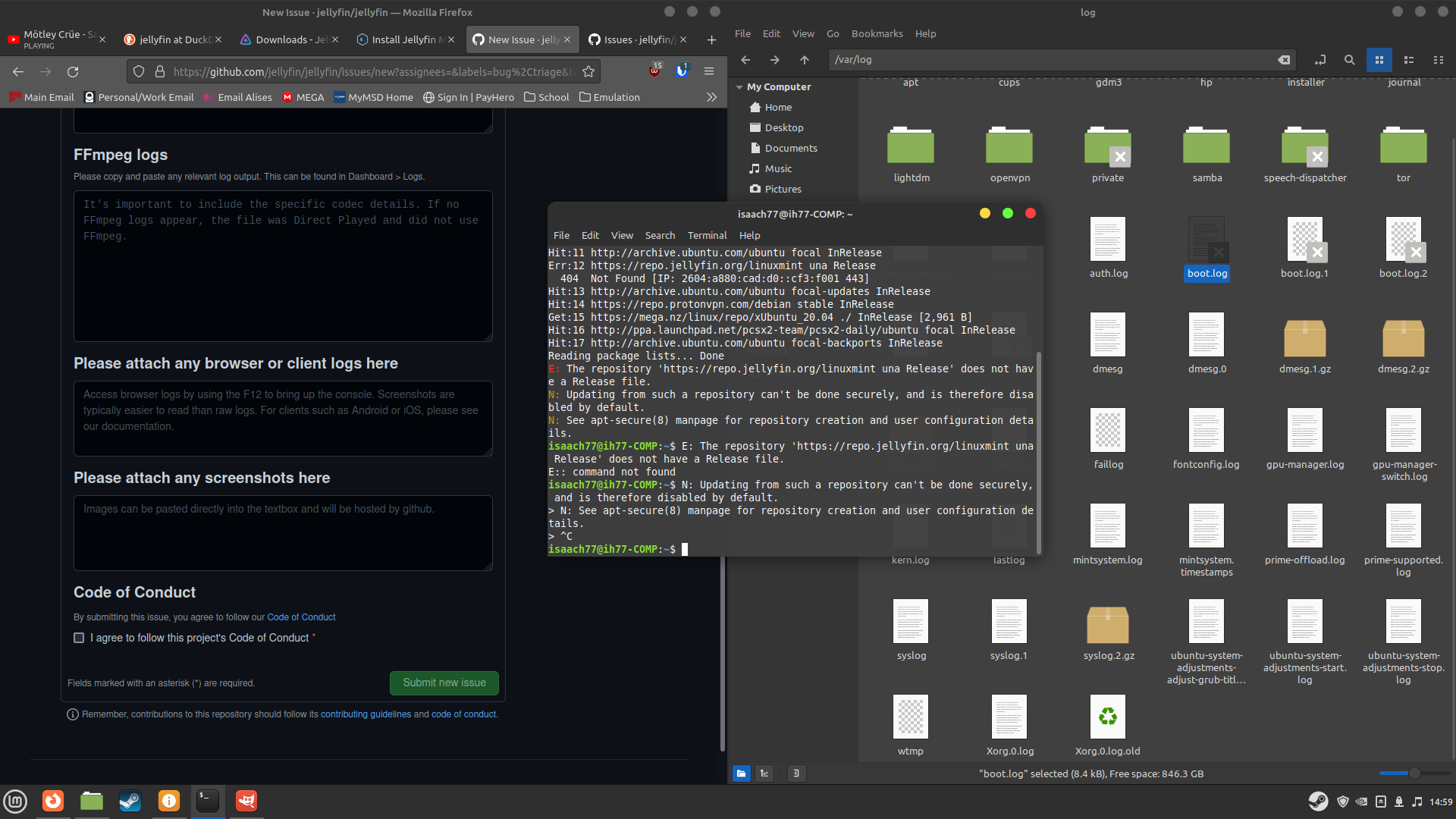 [Issue] Mint installation LTS 20.04 not working. · Issue 7473