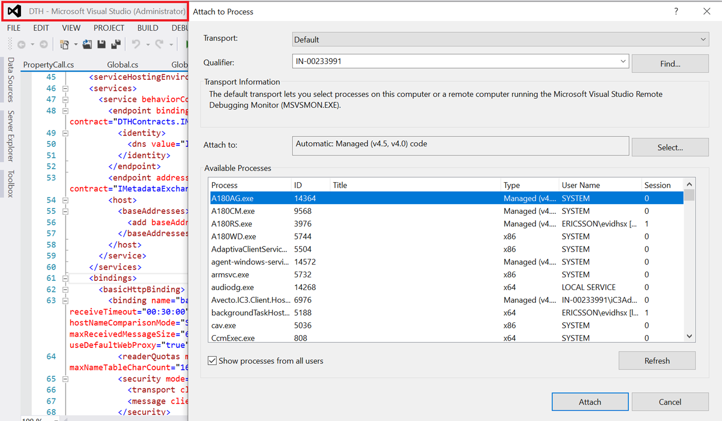 Visual Studio has insufficient previleges to debug the process · Issue ...