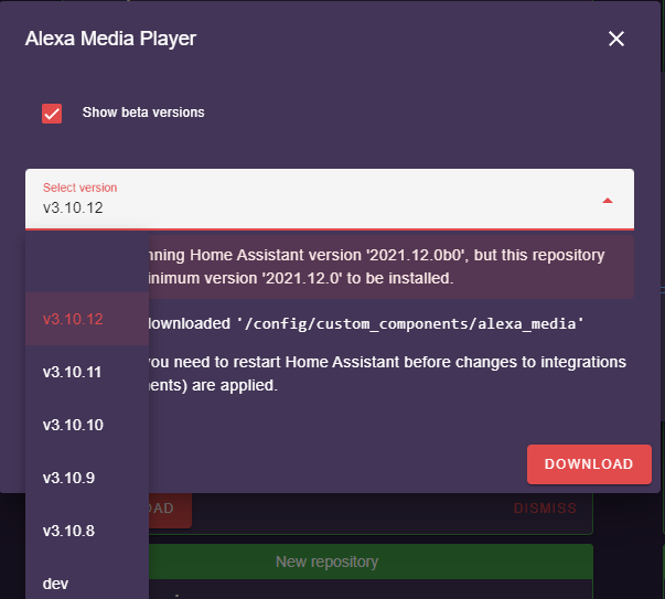 Unable to install integration from HACS · Issue #1451 · alandtse/alexa ...