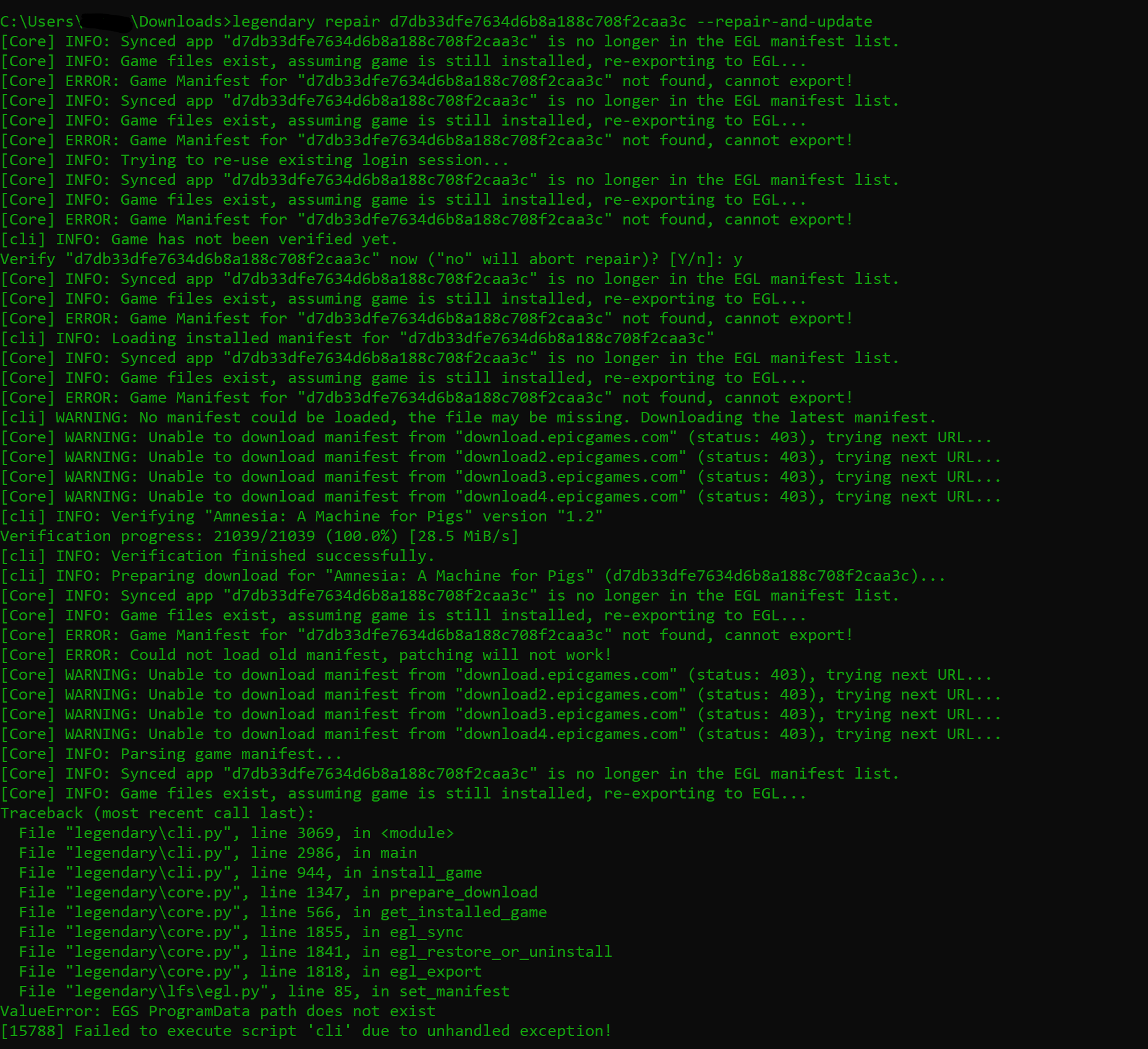 Errors in python scripts when running most commands · Issue #507 ... image.