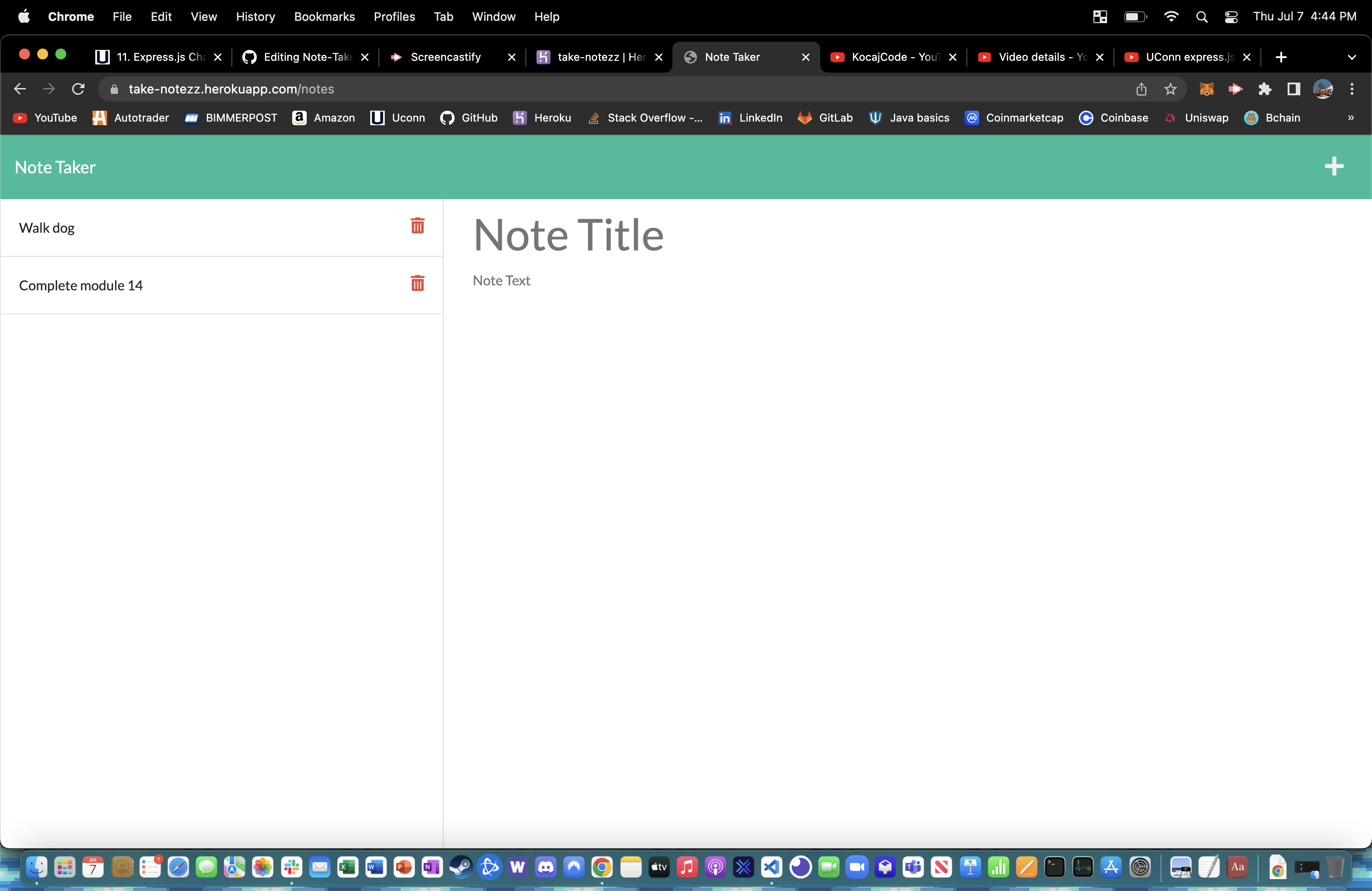 GitHub - LKocaj/11-note-Taker