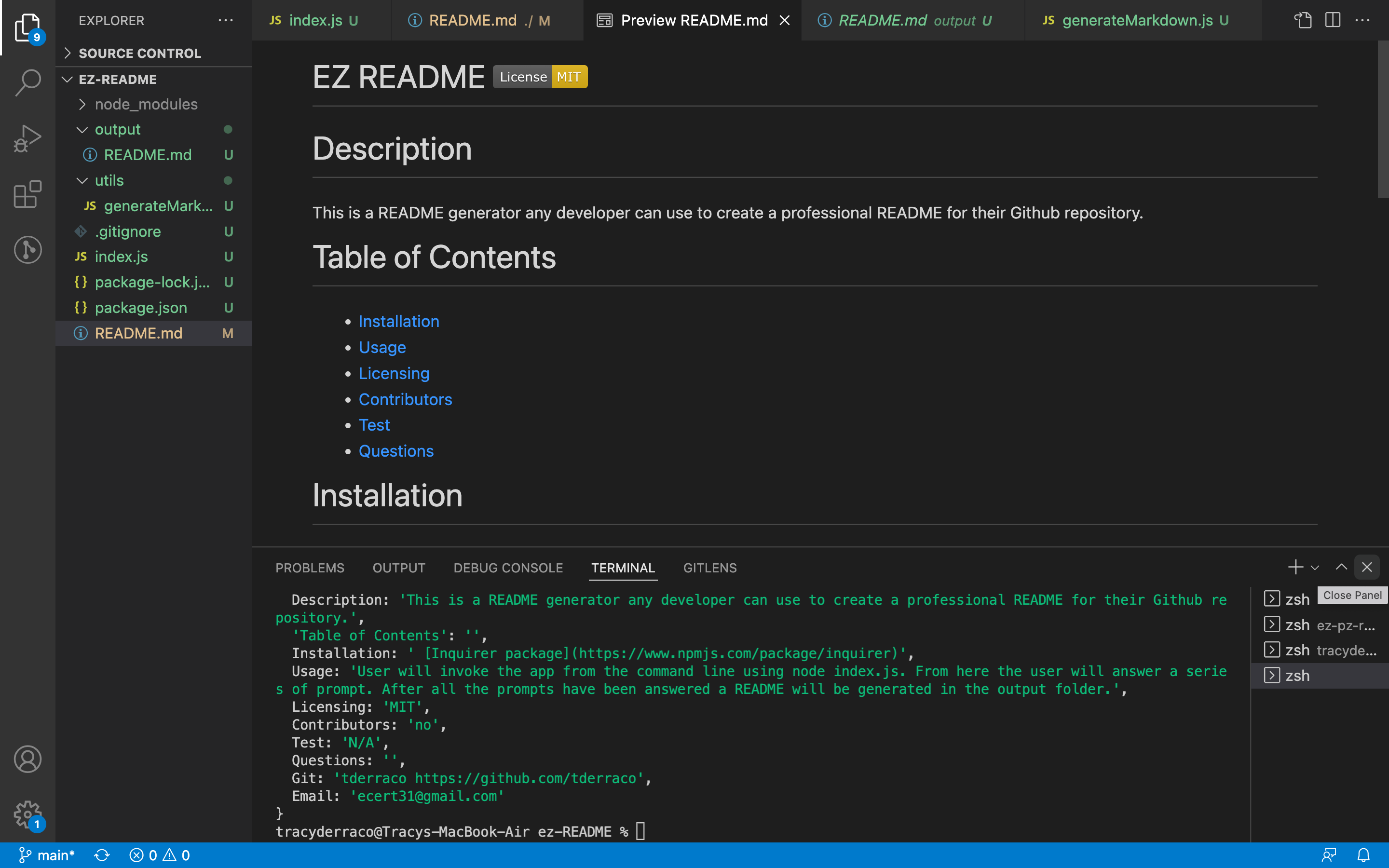 GitHub - tderraco/ez-README