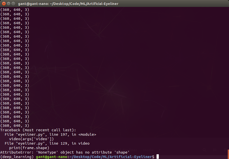 Failes with error · Issue #2 · kaushil24/Artificial-Eyeliner · GitHub
