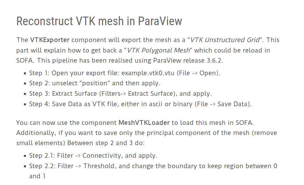 vtk file version 5.1 · sofa-framework sofa · Discussion #3385 · GitHub