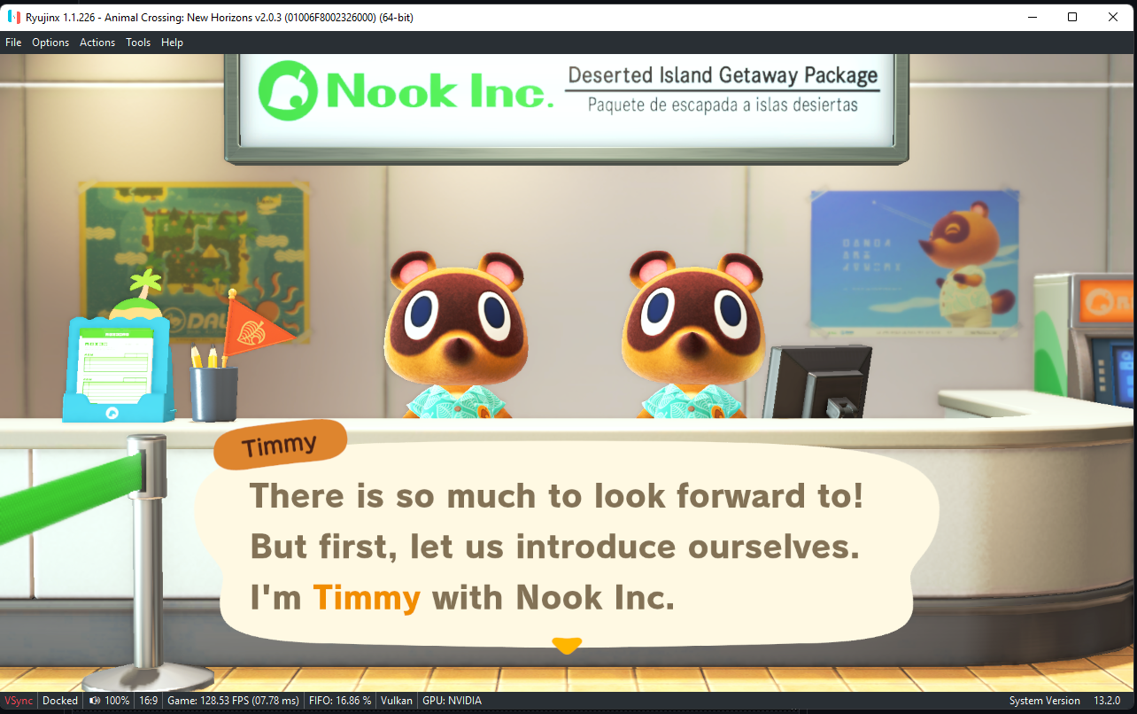 ACNH 700+ FPS on loading screen, crashes on loading screen (Vulkan