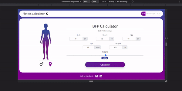 GitHub - maxg02/Fitness-Calculator: Web app where you can calculate ...