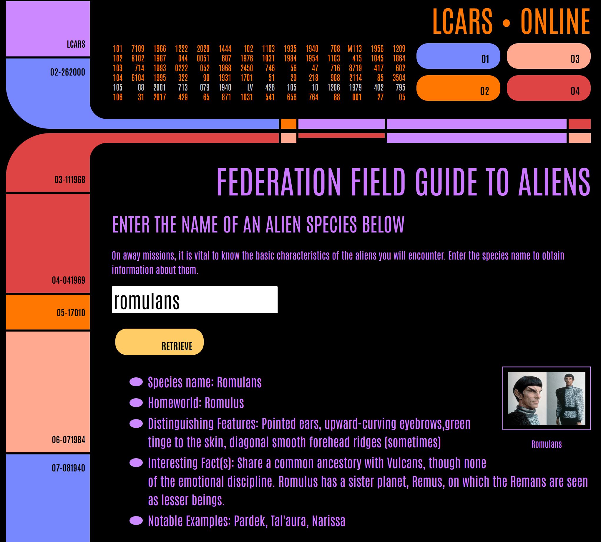 GitHub - watsmeow/LCARS_Species_Information_Application: A Star Trek ...