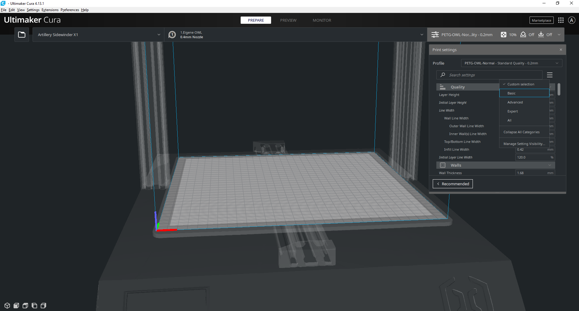 custom selection mode won't work · Issue #11610 · Ultimaker/Cura · GitHub