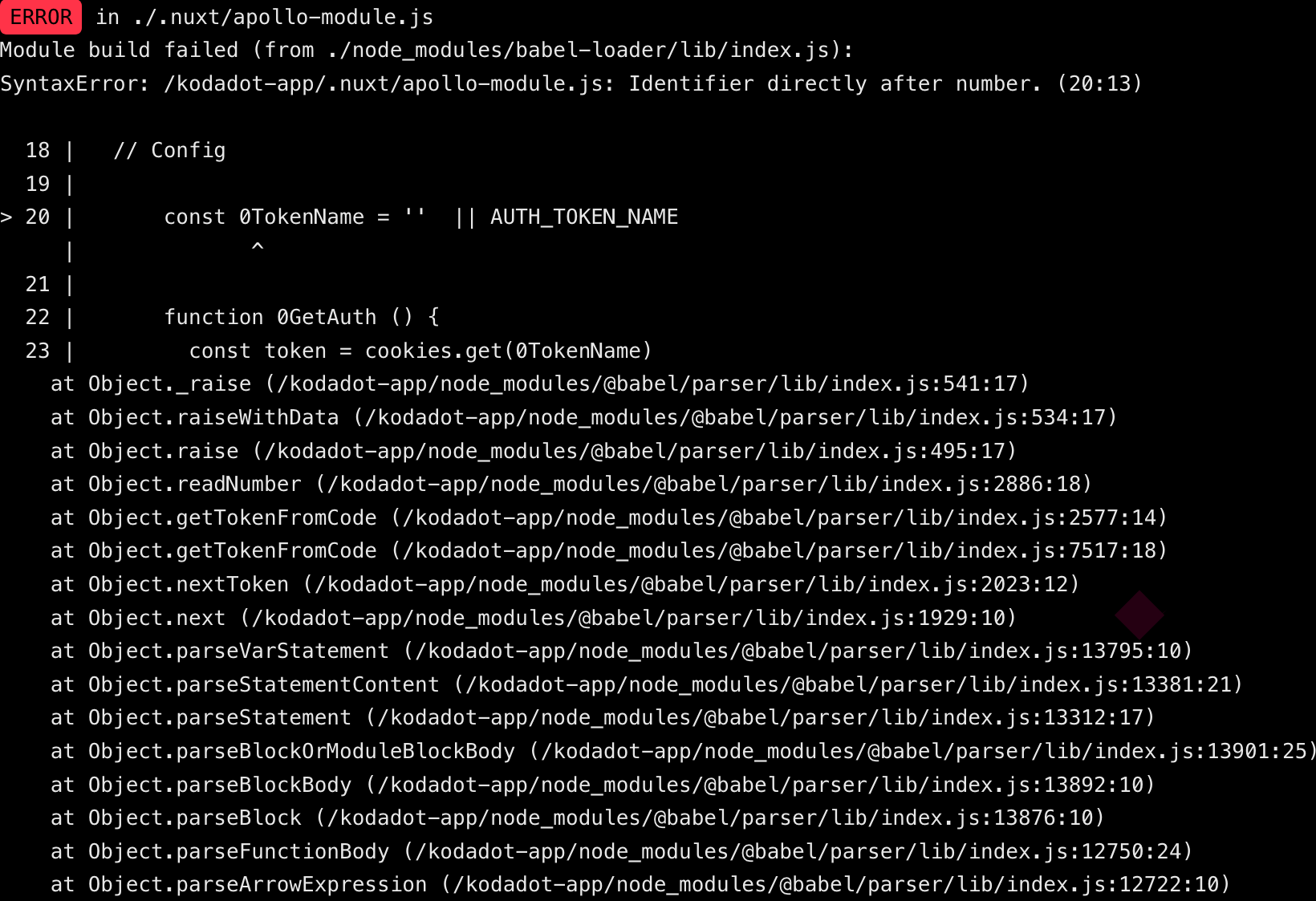 Error on docker build with new version · Issue #1599 · kodadot/nft ...