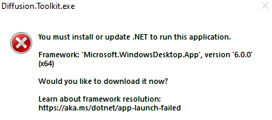You must install or update .NET to run this application · Issue #51 ...