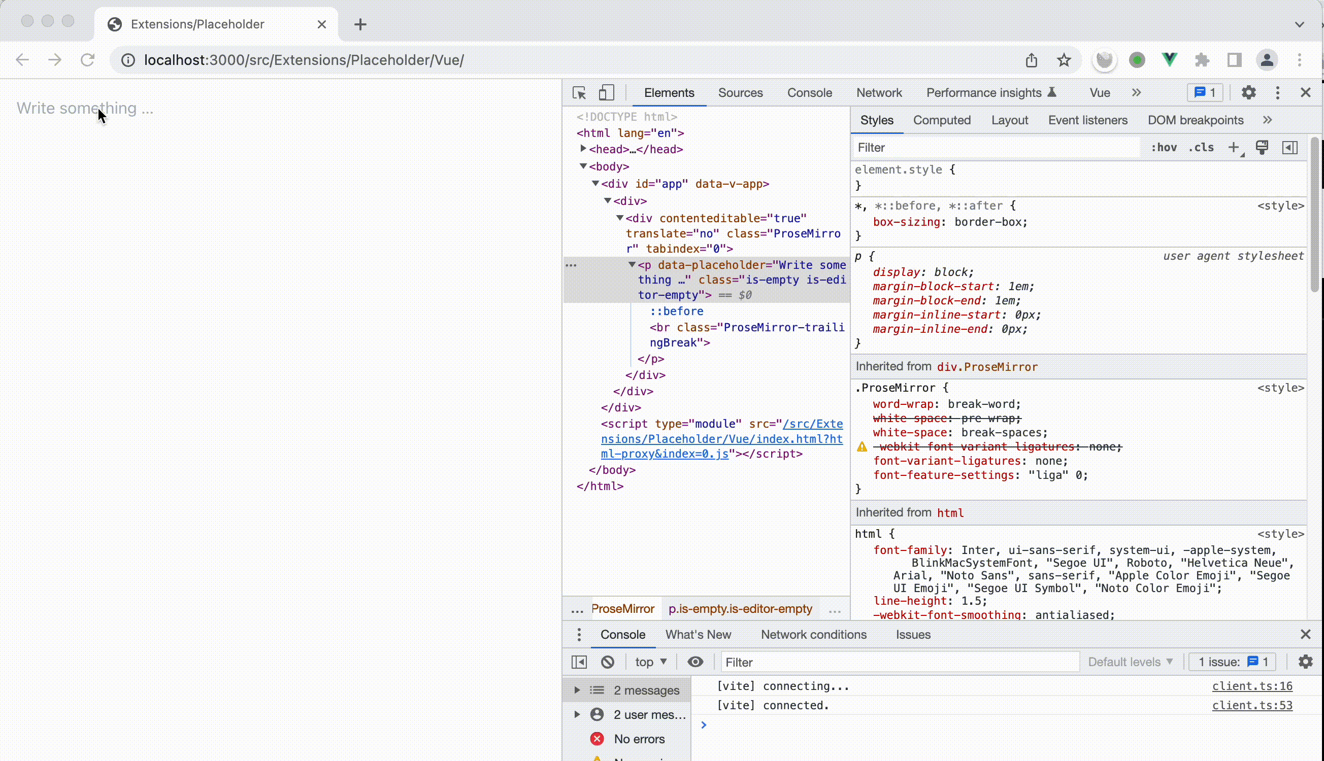 placeholder extension bug report · Issue #2970 · ueberdosis/tiptap · GitHub