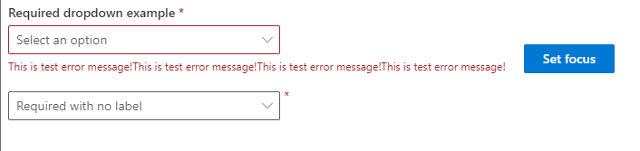 Button not aligned with Dropdown when error message is showing · Issue ...
