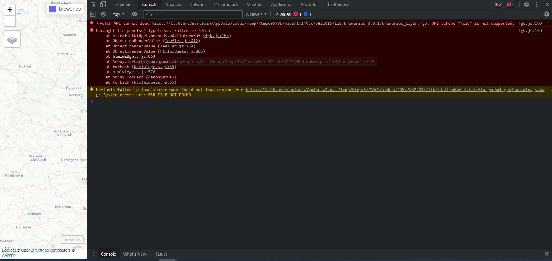 No output in browser with `fgb = TRUE` · Issue #390 · r-spatial/mapview ...