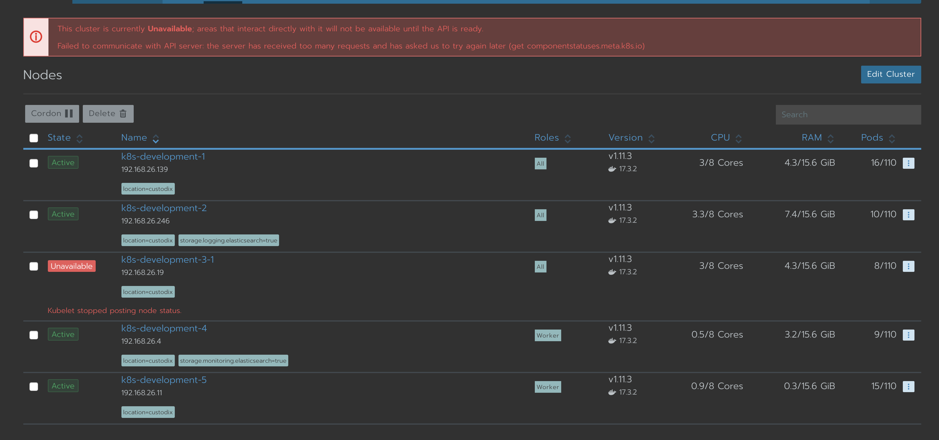 failed to communicate with api server: get https: ... Failed to communicate with API server: the server has received too many ...