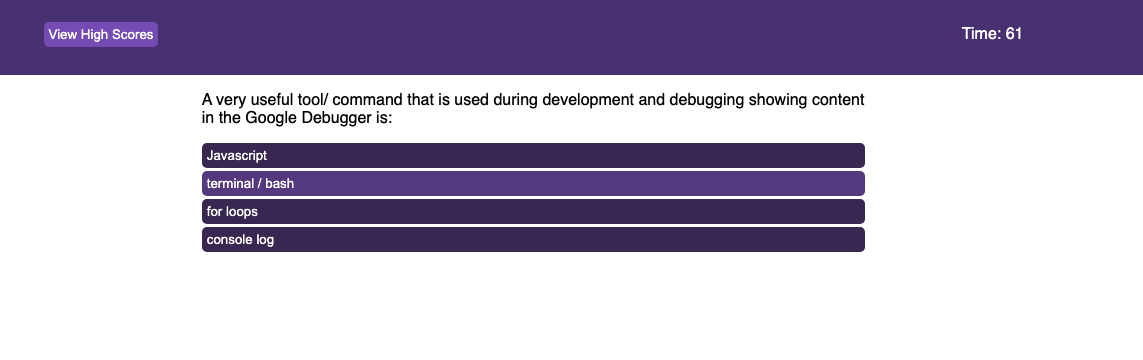 GitHub - hoffnik/challenge4-code-quizz: This is a code quizz built with ...